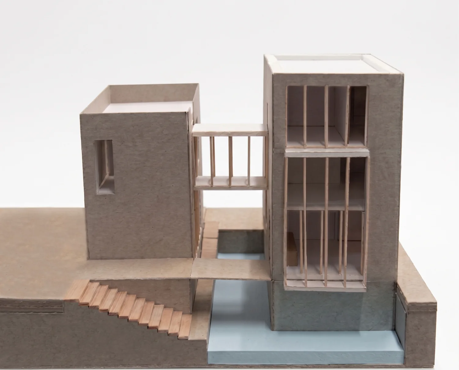 Maquette du projet : façade nord, côté canal