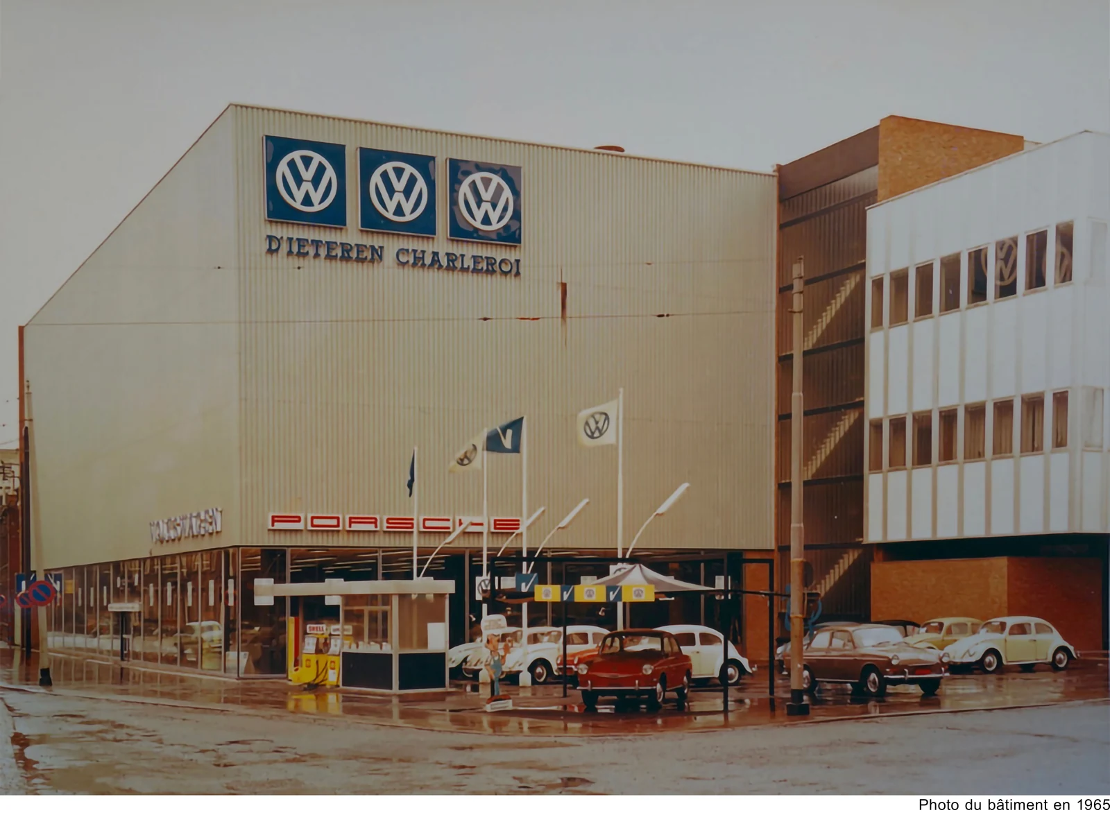 Le garage D'Ieteren de Charleroi en 1965