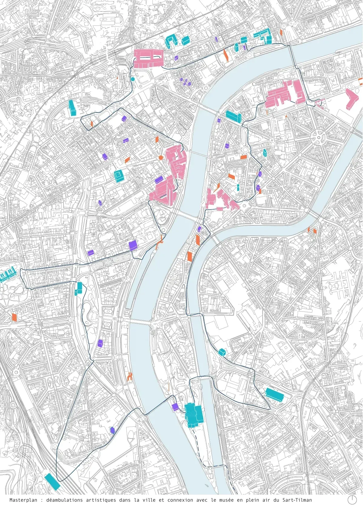 Masterplan : déambulations artistiques dans la ville et connexion avec le musée en plein air du Sart-Tilman